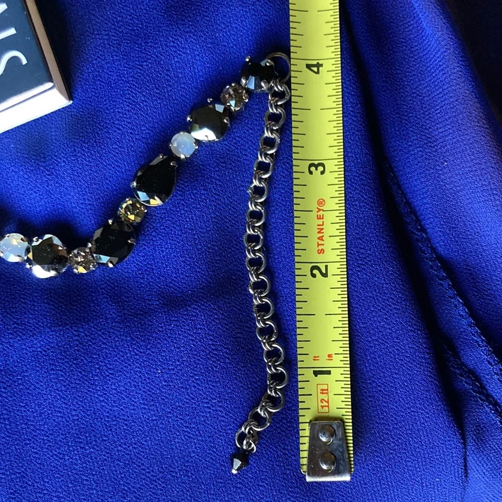 Sorrelli New Black Crystal & Silvertone Narcissus Necklace - Picture 5 of 10